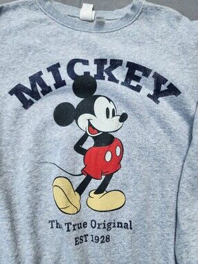 Disney Mickey Mouse Crewneck Long Sleeve Pullover Sweater H&M Large Original
